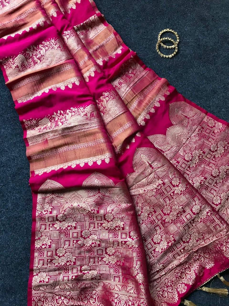 Khadi Crepe Tissue Paithani Silk Saree — Regal Wedding Collection