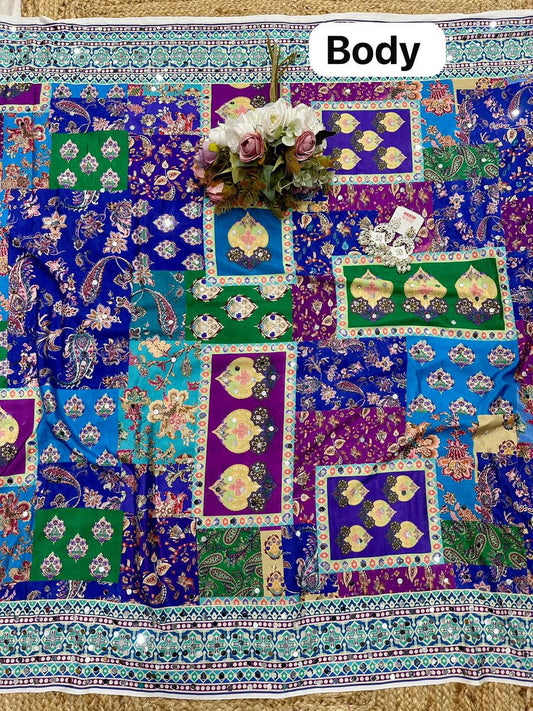 Real Mirror Work Saree — Elegance with a Statement Shine