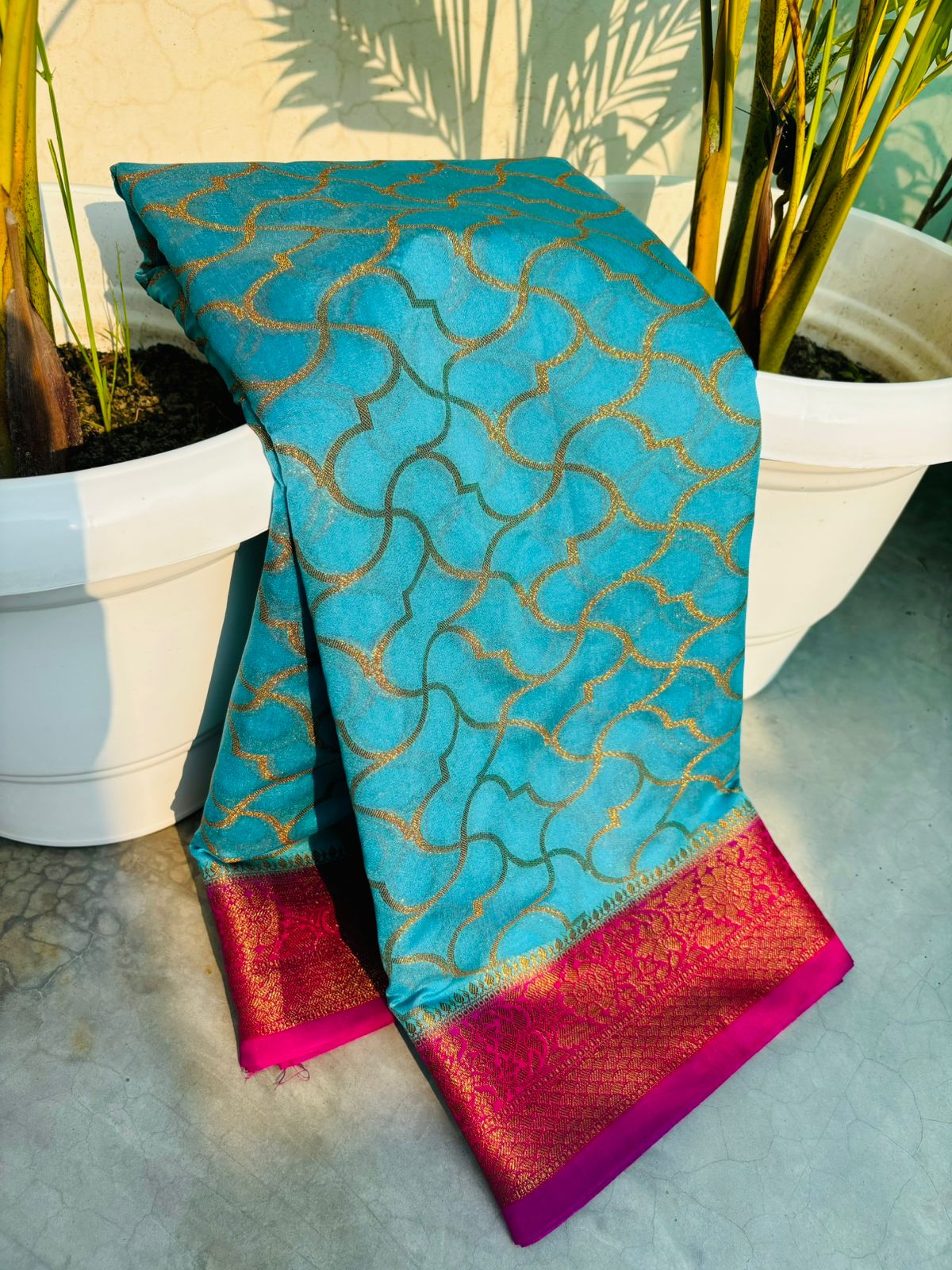 Premium Banarasi Khaddi Georgette Silk Saree with Buti Weaving