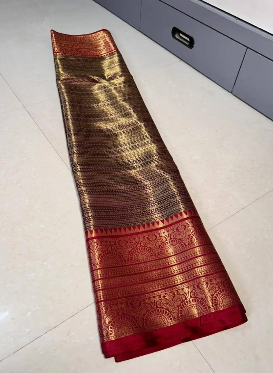 Banarasi Soft Semi Katan Silk Saree – Classic Zari Weaving Elegance