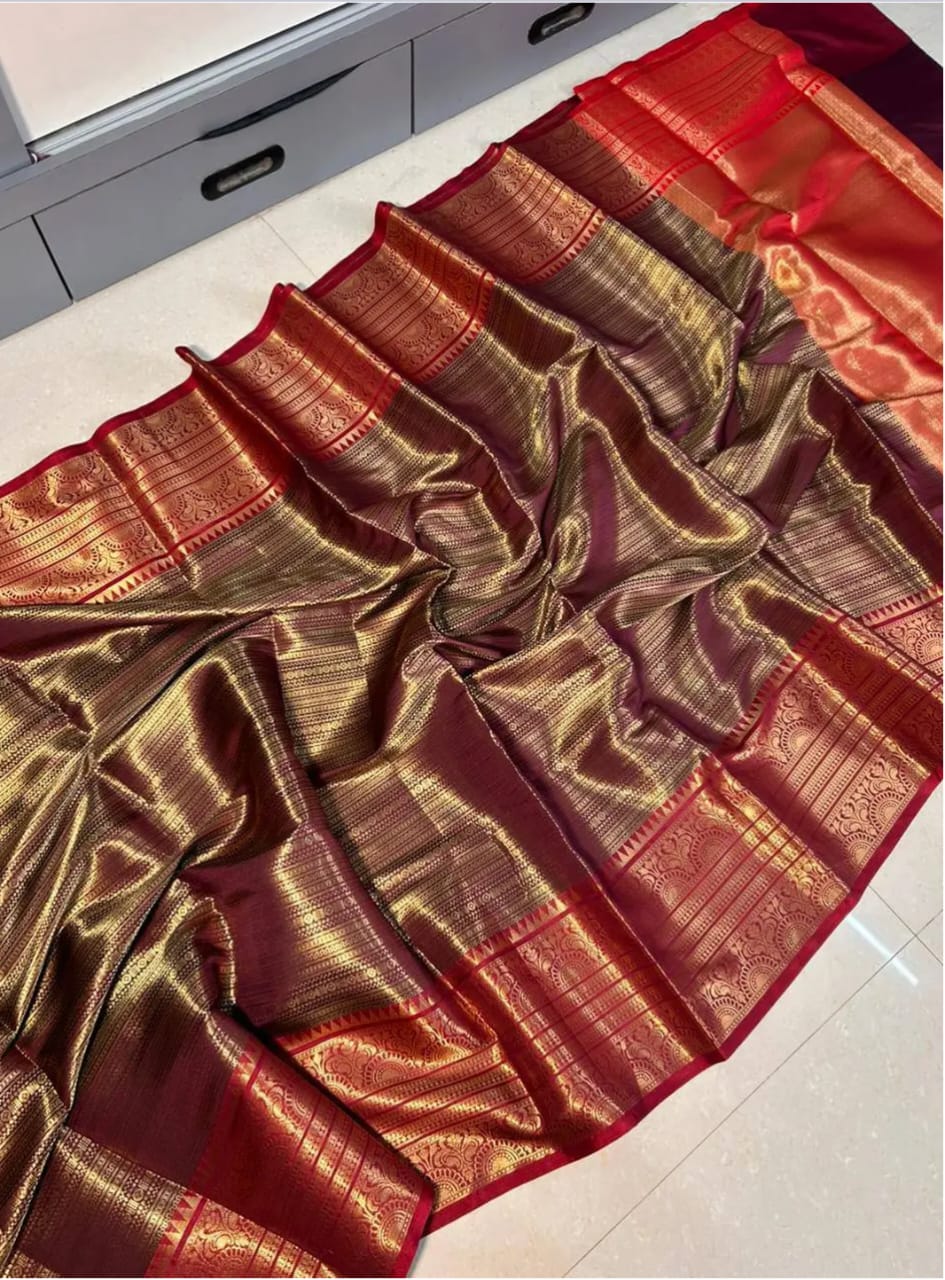 Banarasi Soft Semi Katan Silk Saree – Classic Zari Weaving Elegance