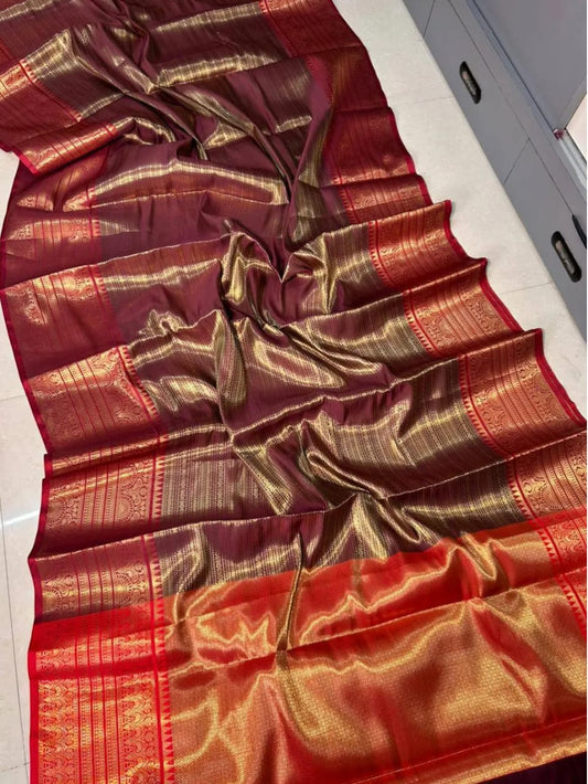 Banarasi Soft Semi Katan Silk Saree – Classic Zari Weaving Elegance