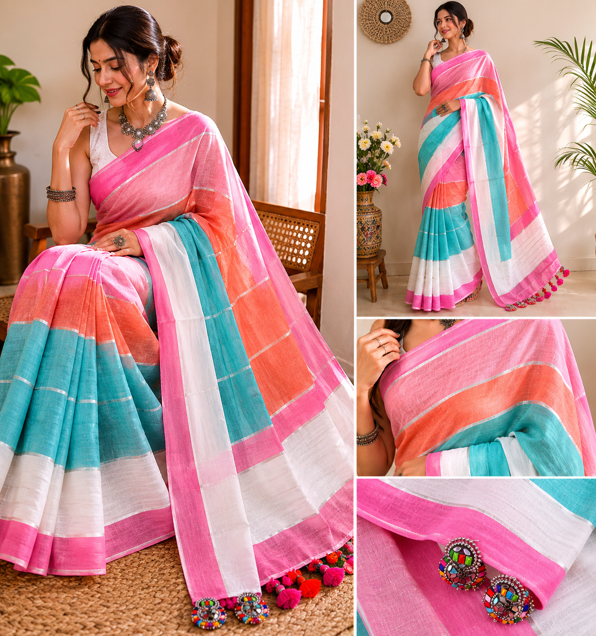 Pure Mal Cotton & Heavy Khadi Cotton Saree