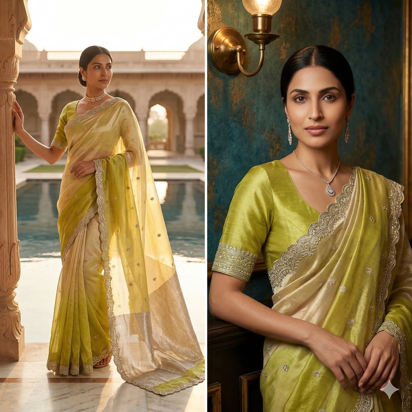 Soft Tissue Organza Silk Saree with Heavy Butta & Pita Work