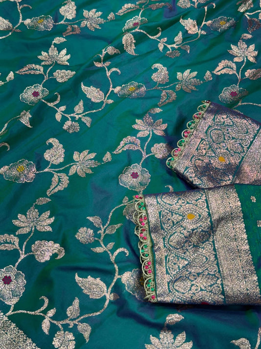 Banarasi Silk Saree with Minakari Weaving – Festive Elegance Collection