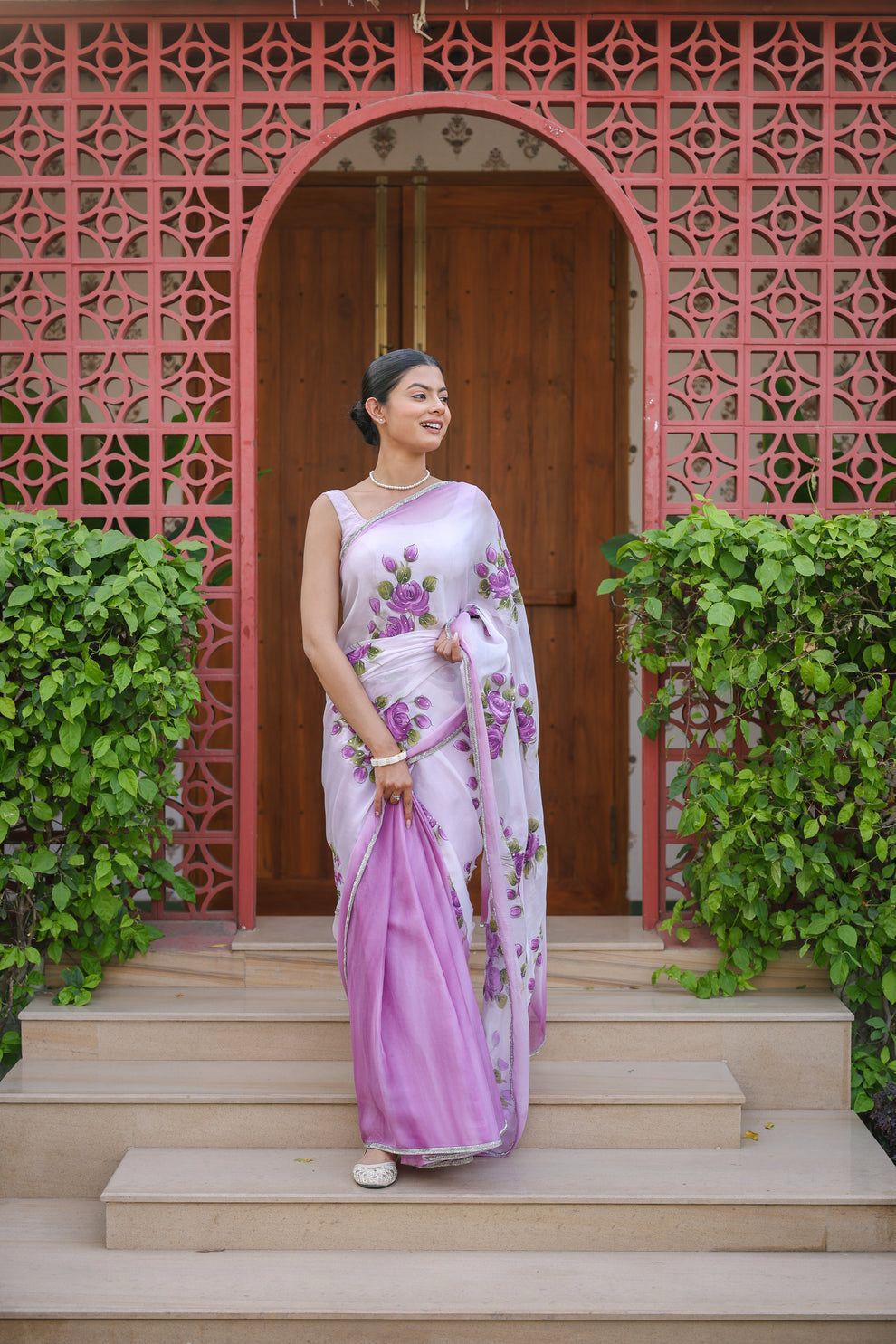 Designer Tebi Silk Half & Half Saree