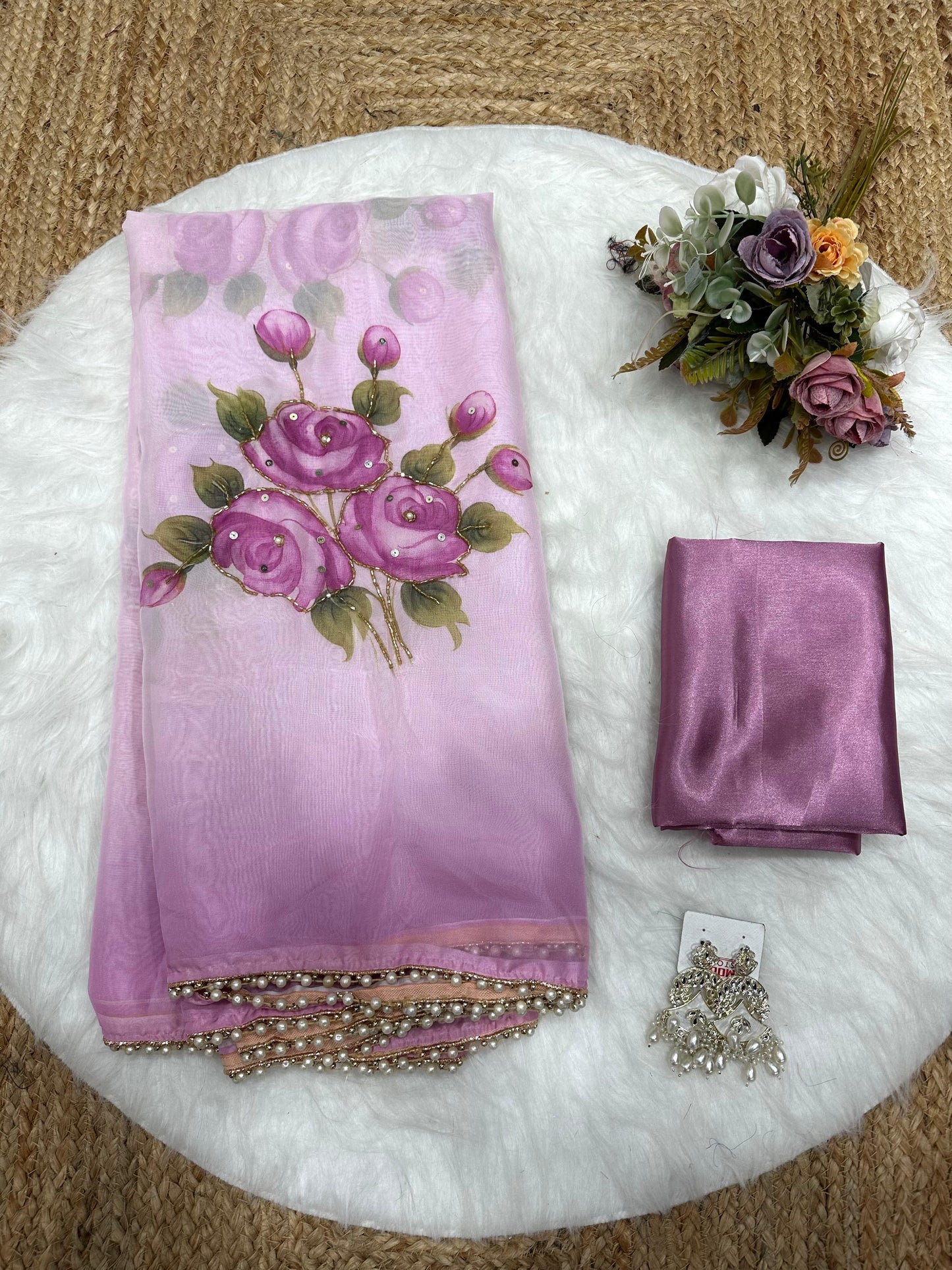 Designer Tebi Silk Half & Half Saree