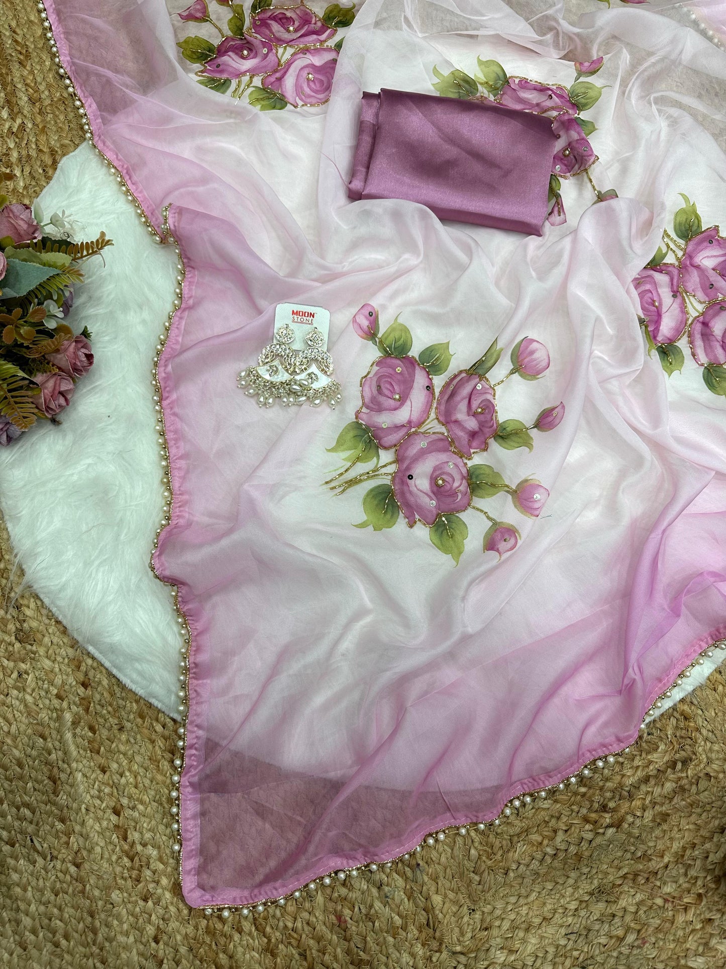 Designer Tebi Silk Half & Half Saree