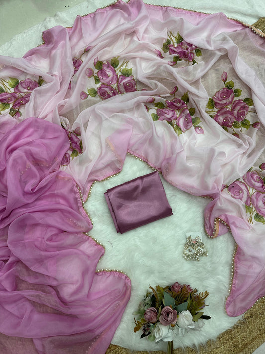 Designer Tebi Silk Half & Half Saree