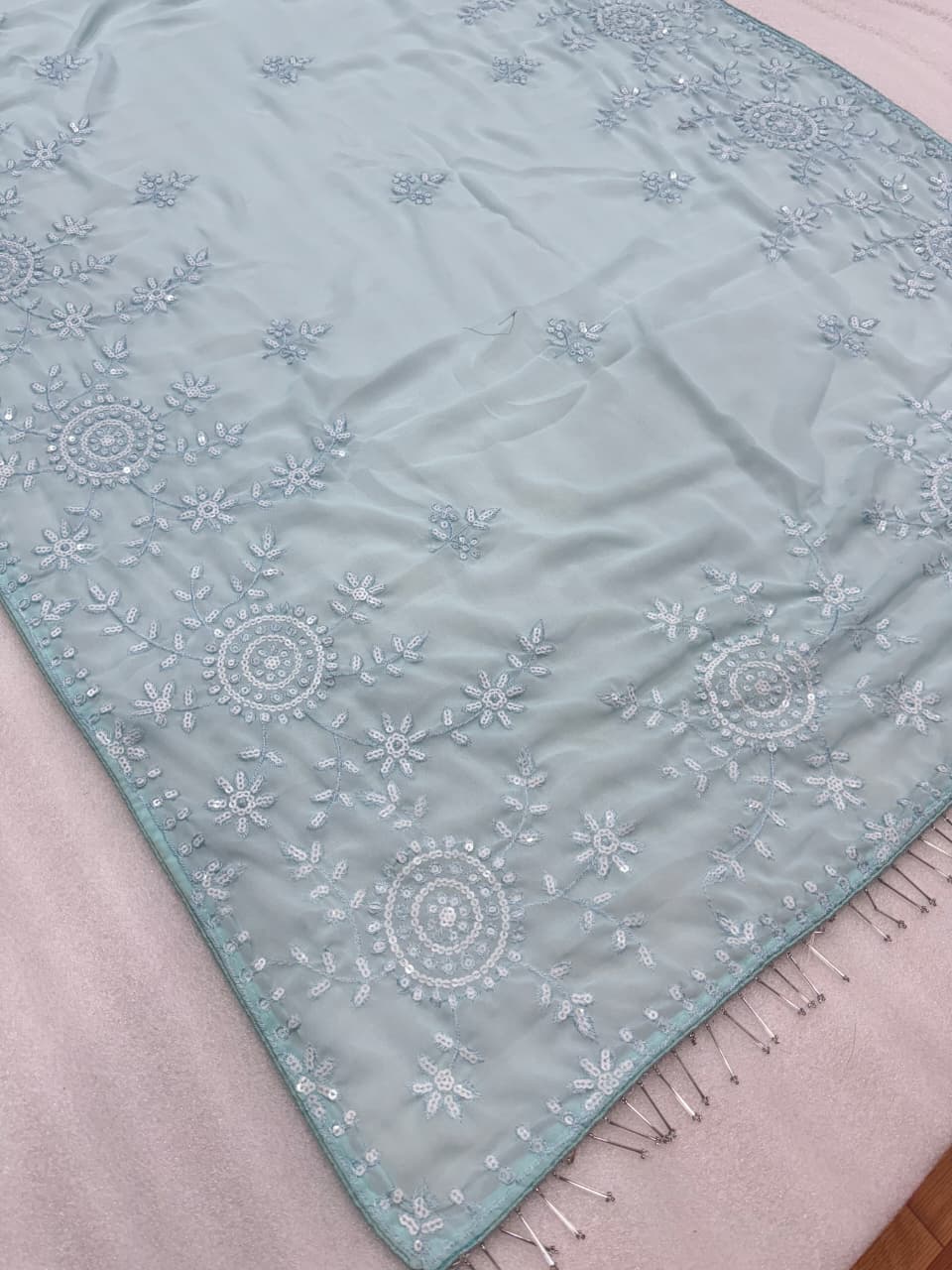 Elegant Faux Georgette Designer Saree with Heavy Embroidery