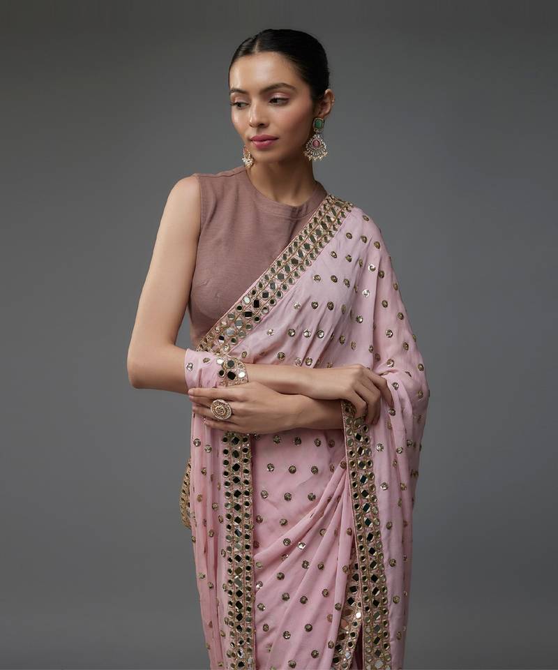 Bollywood Blockbuster Sequins Designer Saree — Glam Partywear Collection