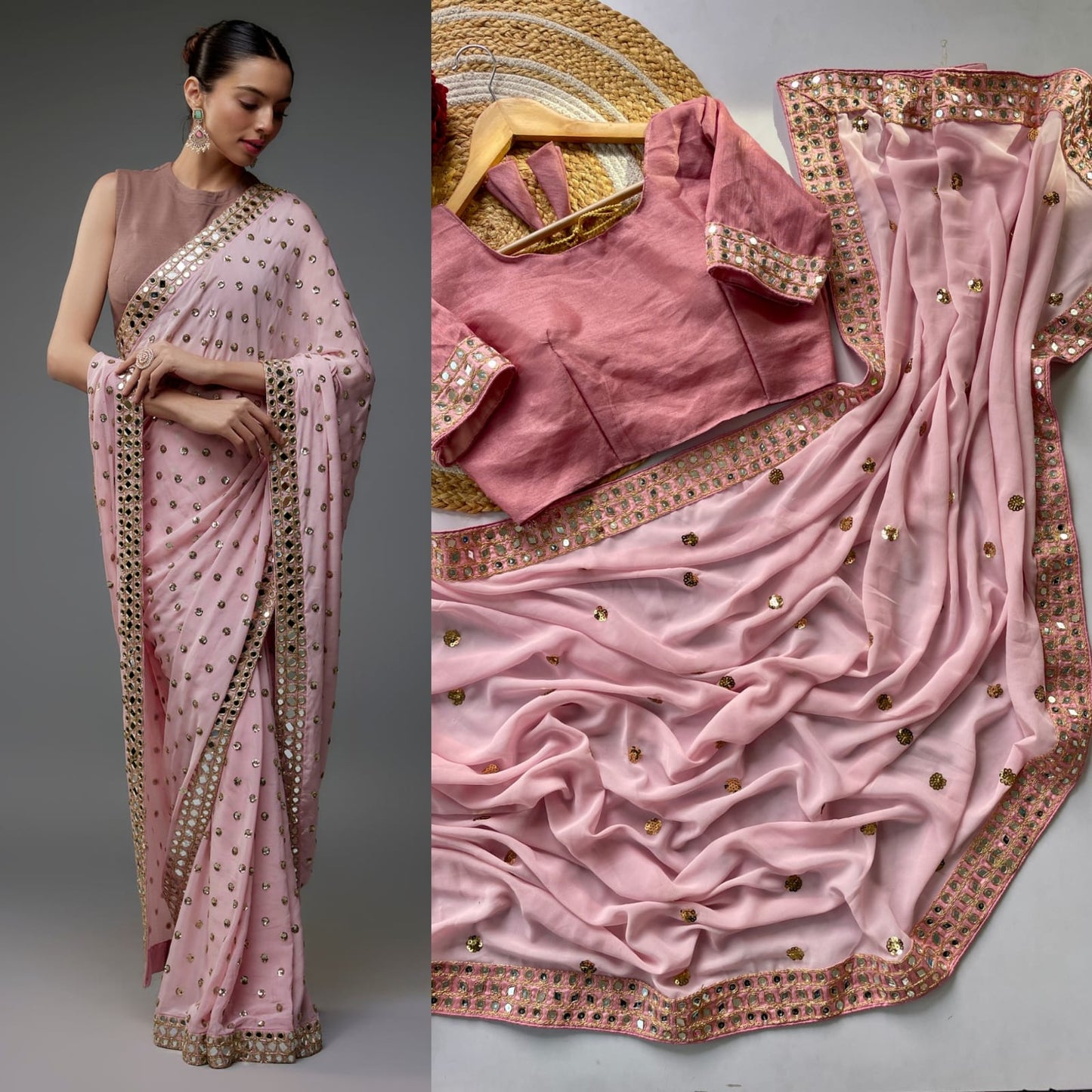 Bollywood Blockbuster Sequins Designer Saree — Glam Partywear Collection