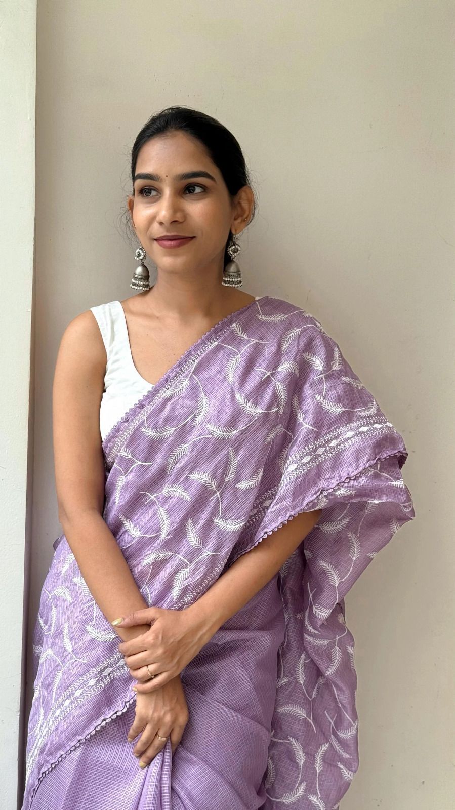 Premium Kota Doriya Saree with Heavy Zaal Leaf Work & GPO Lace Border