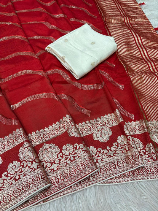 Elegant Russian Dola Partywear Saree – Grace in Every Detail
