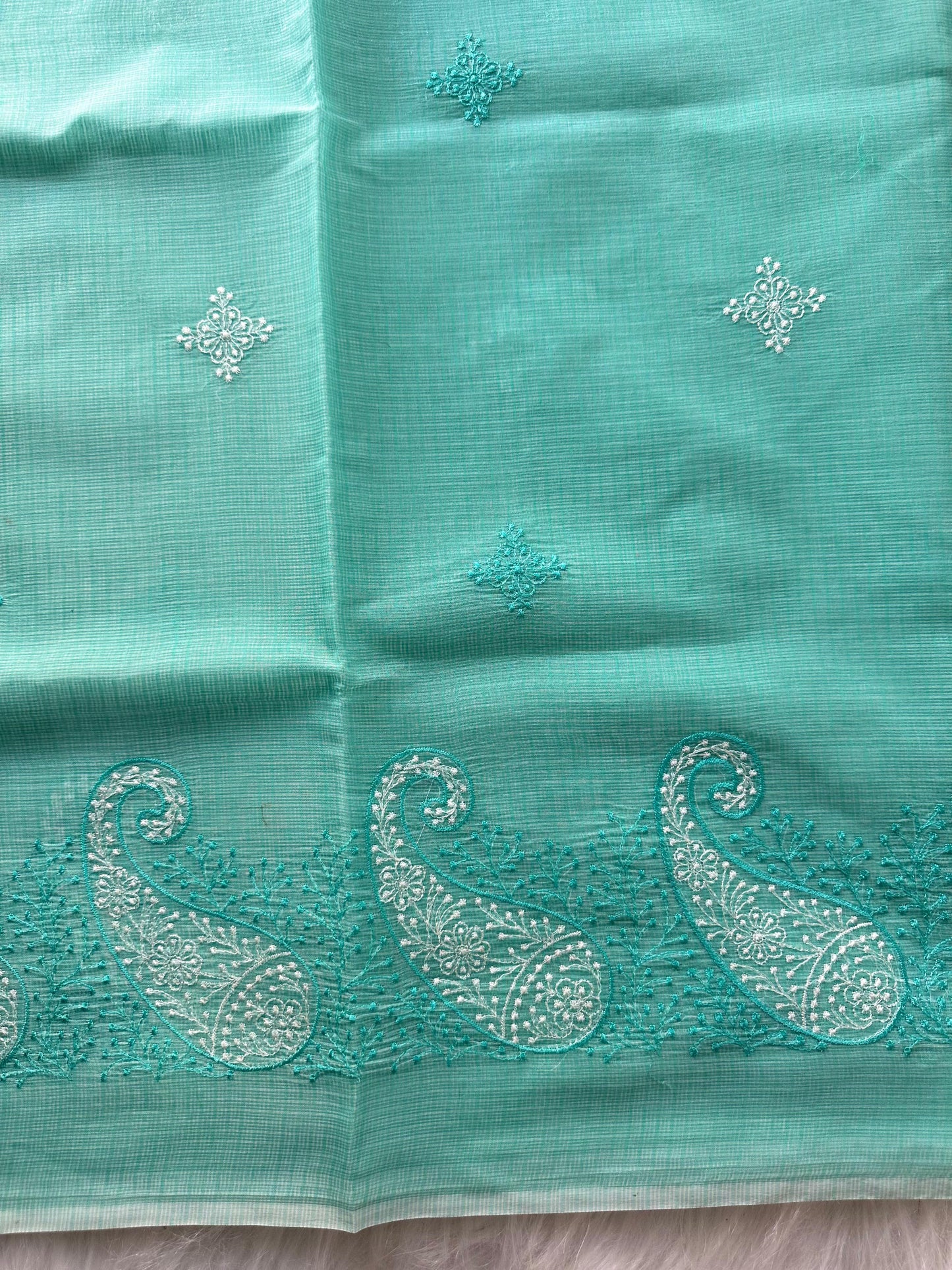 Luxury in Every Thread – Elegant Doriya Embroidery Saree