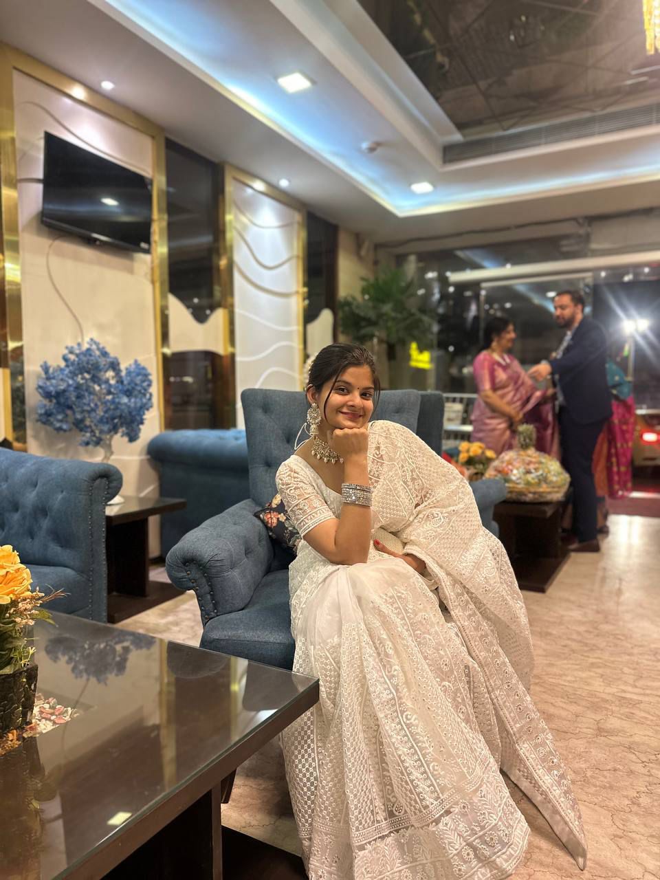 Pure Light Organza Embroidery Saree — Elegant Designer Collection