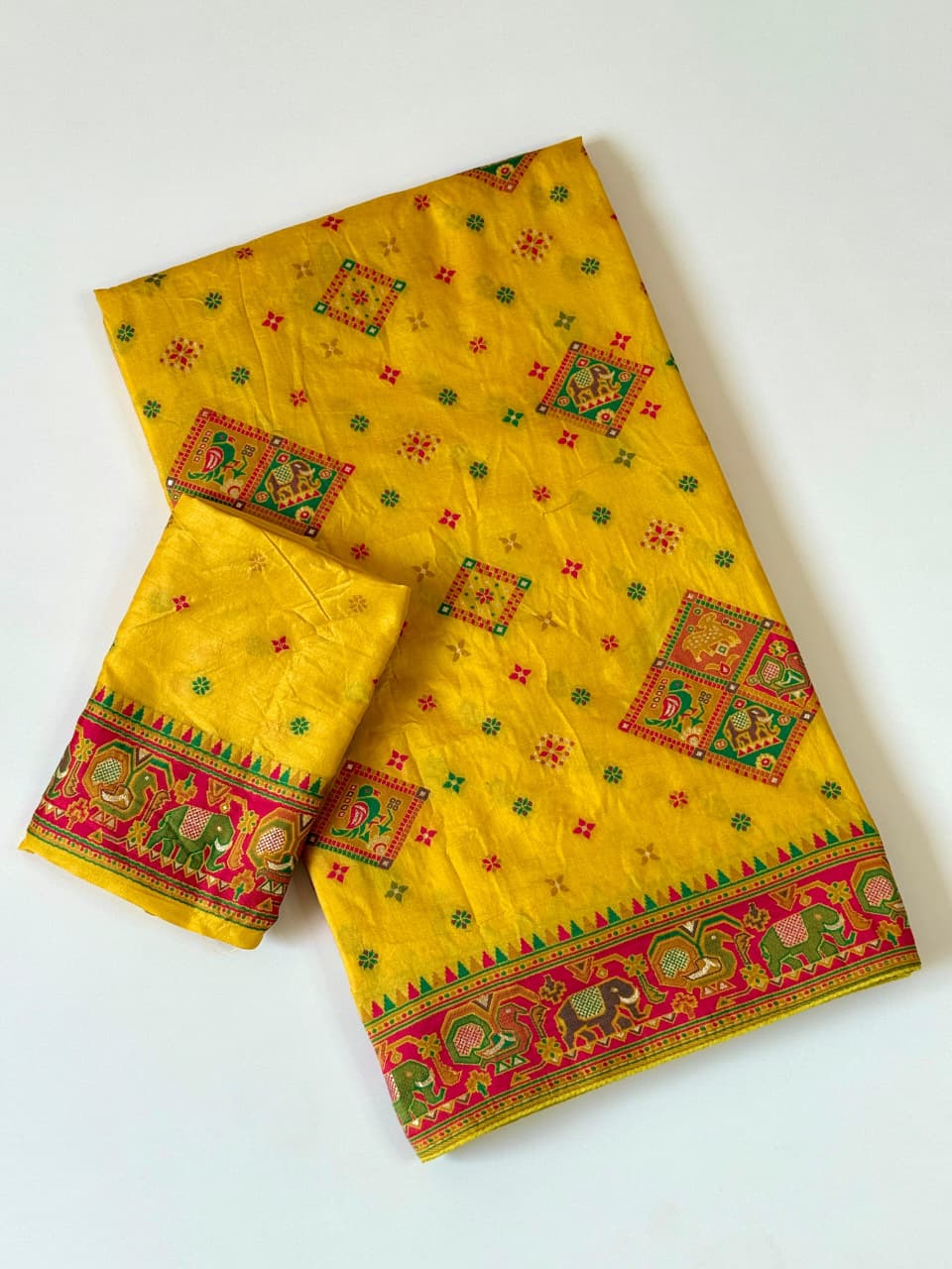 Pure Heavy Rajwada Pashmina Silk Minakari Patola Saree – Royal Elegance Redefined